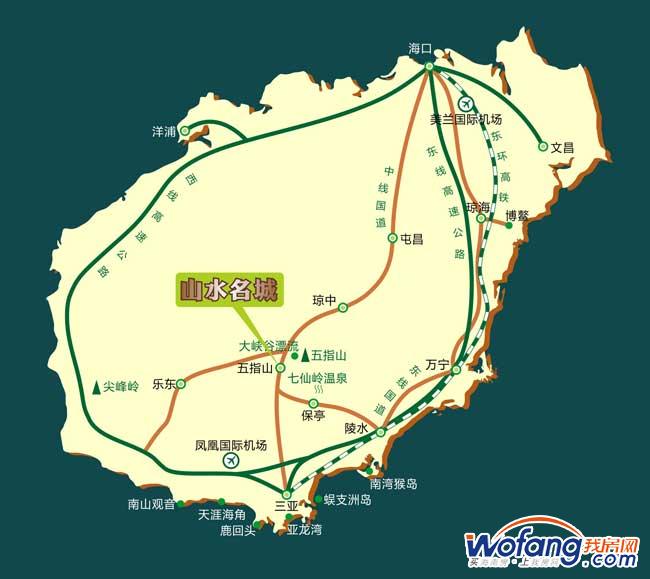 五指山•山水名城交通图