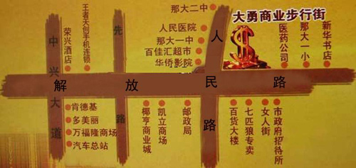 儋州大勇商业步行街交通图