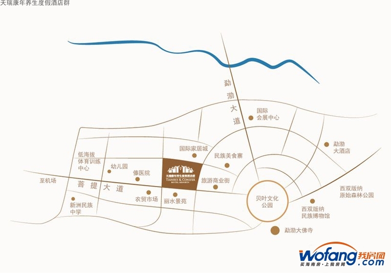 天瑞康年养生度假酒店群交通图