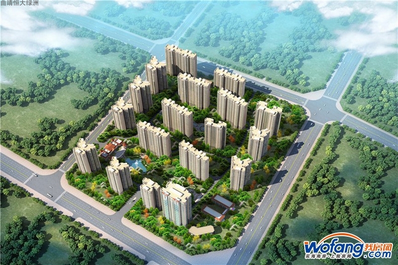 曲靖恒大绿洲鸟瞰图