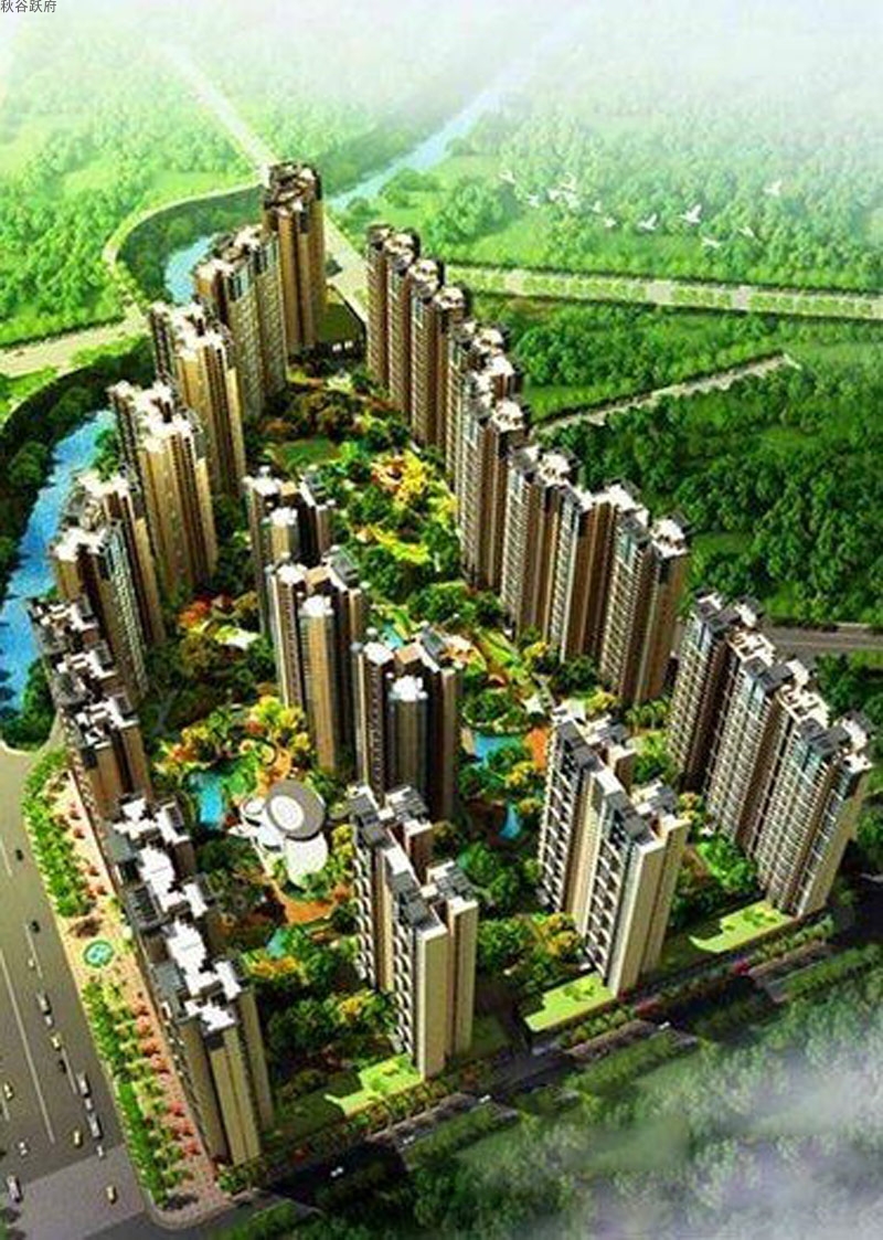秋谷跃府鸟瞰图