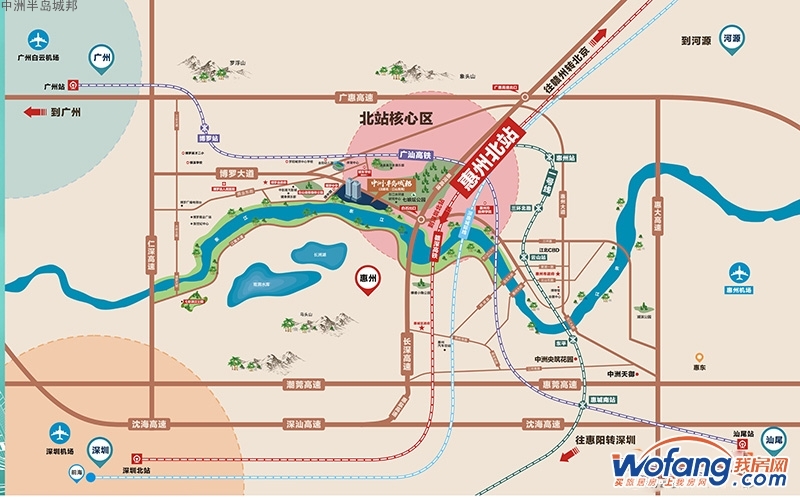 中洲半岛城邦区位图