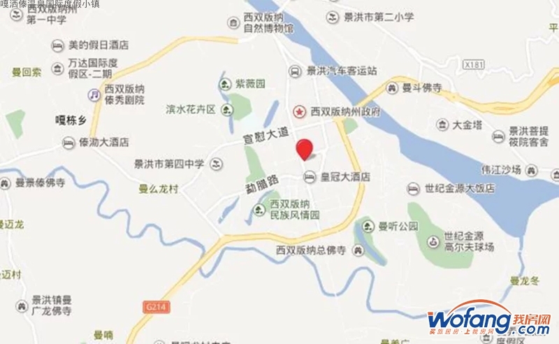 嘎洒傣温泉国际度假小镇交通图
