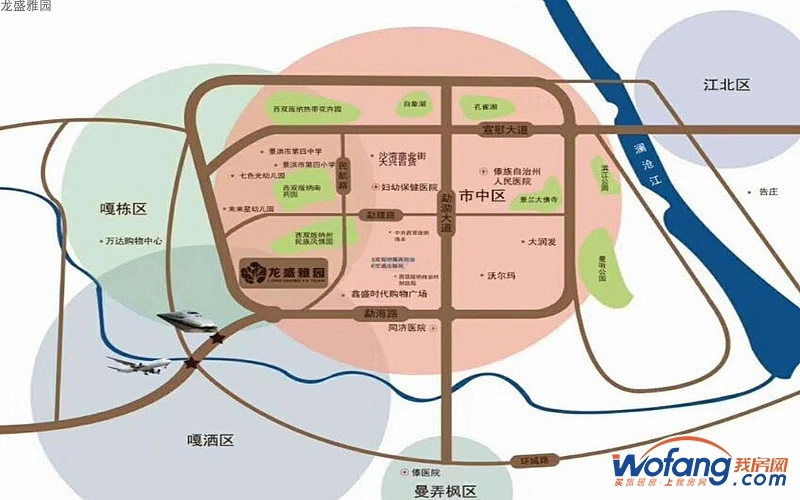 龙盛雅园交通图