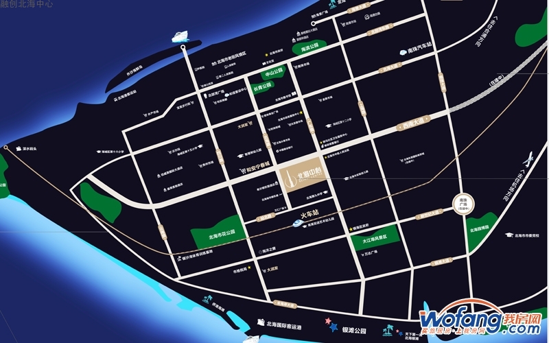 融创北海中心交通图