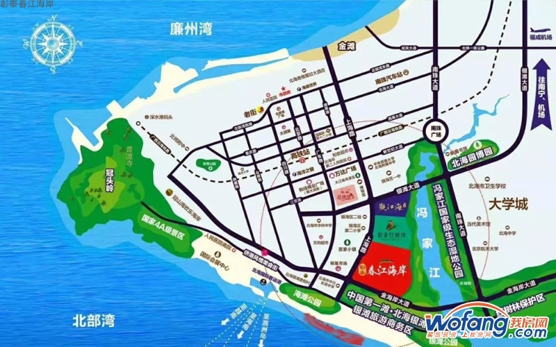 彰泰春江海岸交通图