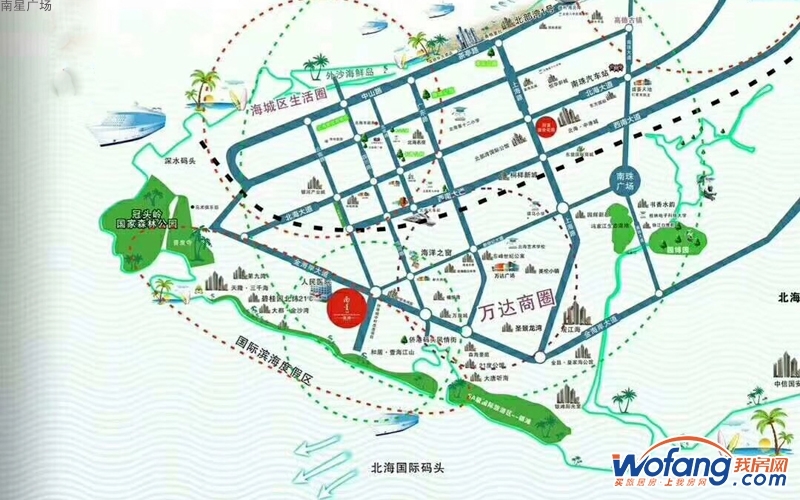 南星广场交通图