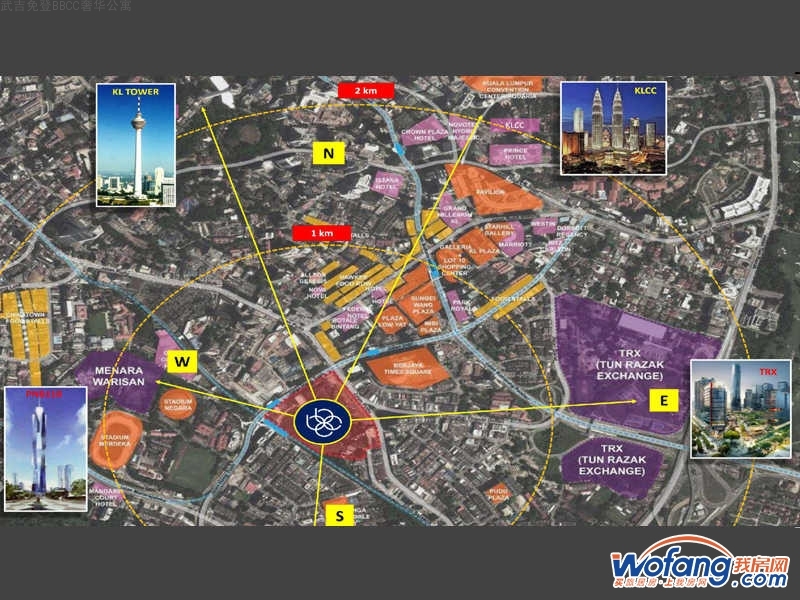 武吉免登BBCC奢华公寓交通图