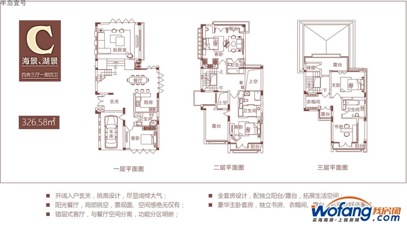 半岛壹号别墅e户型图